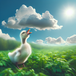 Kurzgeschichte: #Die kleine Gans, die singen wollte#